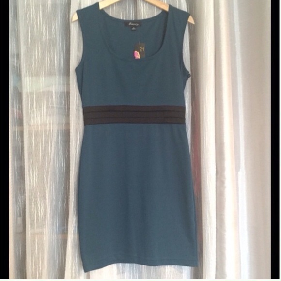 NWT Forever 21 Blue Sheath Dress - Picture 1 of 4